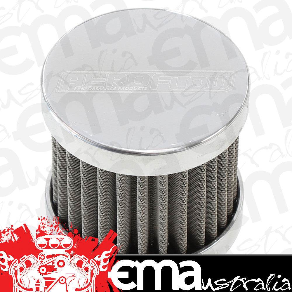 Aeroflow AF77-2003 -6AN S/S Billet Breather with Female -6AN Re-Usable