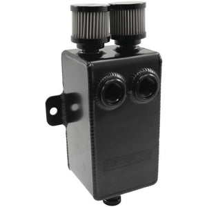 Aeroflow AF77-2020BLK 1L Universal Dual Breather Tank -Black Dual Female -10ORB ports & Dual Male -10AN Breather PortsAeroflow's 1L / 33oz Universal f