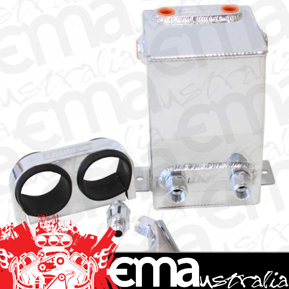Aeroflow AF77-2044 Dual Fuel Pump Surge Tank Kit Polished 3.1L Capacity