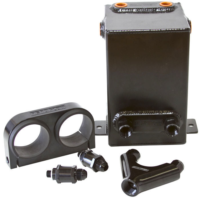 Aeroflow AF77-2044BLK Dual Fuel Pump Surge Tank Kit Black 3.1L Capacity