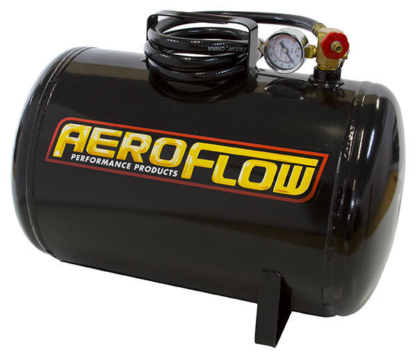 Aeroflow AF77-3000 5 Gal Port Able Air Tank Black with Tank Valve 125 Max Operat