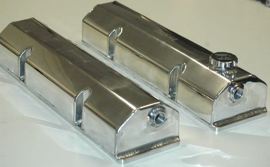 Aeroflow AF77-5000 Fabricated Valve Covers Polished Suit Sb Chev