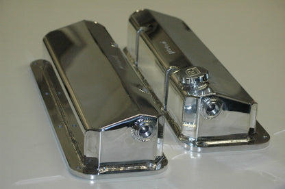 Ford Small Block Cleveland 302-351C.I.D. V8 Fabricated Valve Covers Polished Suit 302-351C Aeroflow Performance Products AF77-5001