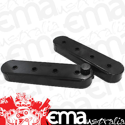 Suit Chev/Holden LS Series V8.Valve Cover Mounting Style: Centerbolt Fabricated Valve Covers Black Aeroflow Performance Products AF77-5003BLK