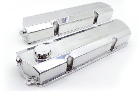 Aeroflow AF77-5004 Fabricated Valve Covers Polished Suit Holden V8 Early