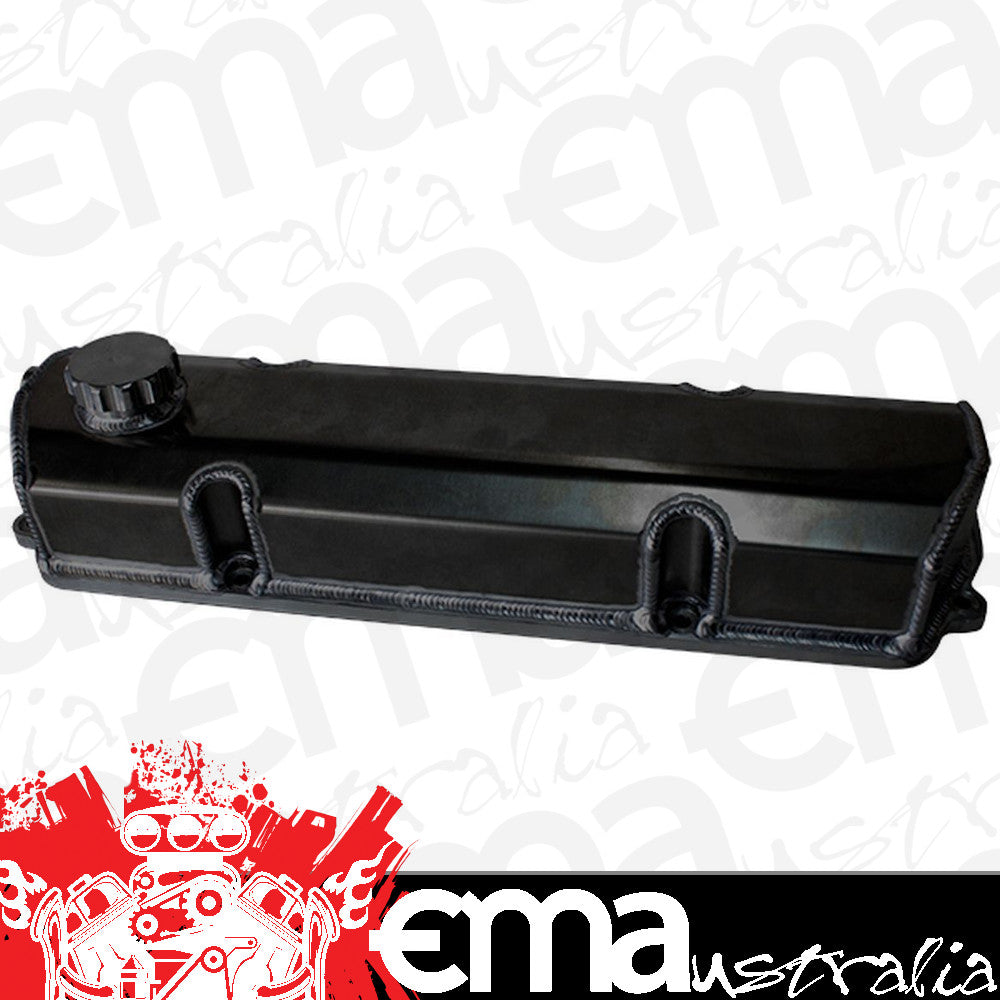 Aeroflow AF77-5004BLK Fabricated Valve Covers Black Suit Holden V8 Early