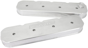 Aeroflow AF77-5010 Billet Valve Cover Set with Aeroflow Logo, Raw Finish Suit GM LS Series. No Coil Mounts