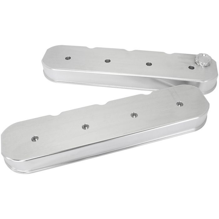 Aeroflow AF77-5011 Billet Valve Cover Set, Raw Finish Suit GM LS Series. No Coil Mounts