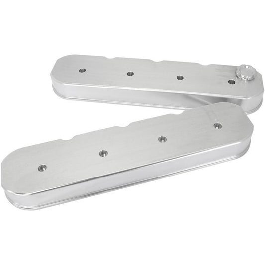 Aeroflow AF77-5011 Billet Valve Cover Set, Raw Finish Suit GM LS Series. No Coil Mounts