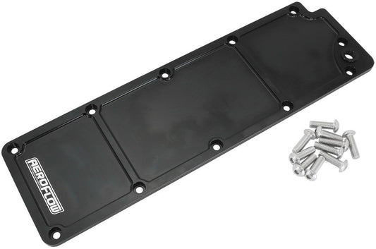 Aeroflow AF77-5016BLK GM LS3 Billet Valley Plate, Black Finish Suit GM LS3 Series Engines with DOD delete