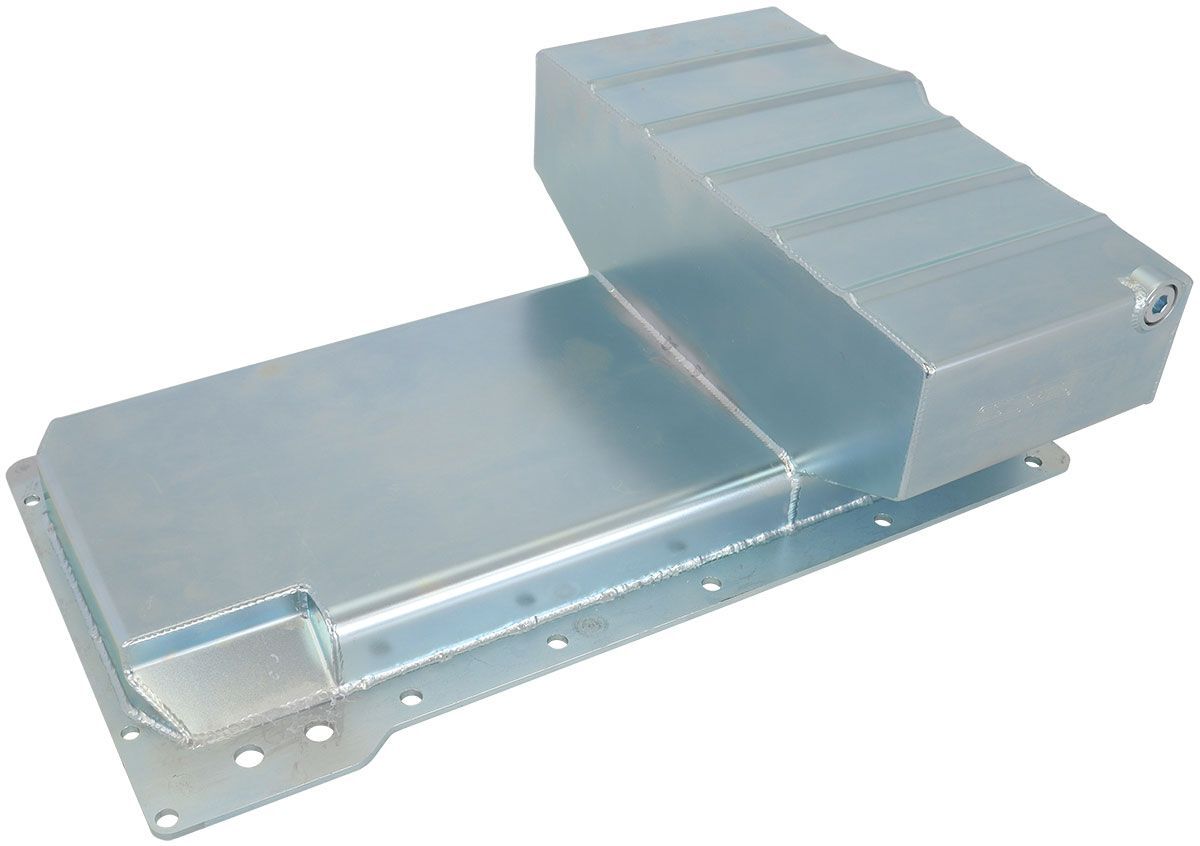 Aeroflow AF82-2015 Fabricated GM LS Front Sump Oil Pan with Oil Filter Attachment Holds 6.65 Litres, Extra Oil Filter Clearance