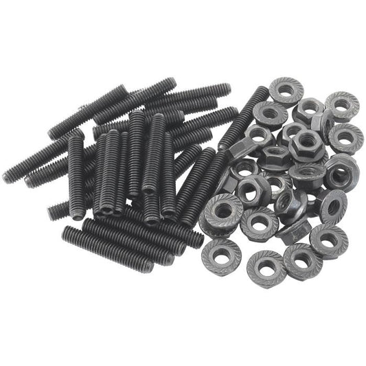 Aeroflow AF82-2052 For Nissan RB Oil Pan Stud Kit M6 Steel Studs and Nuts, Pack of 30.