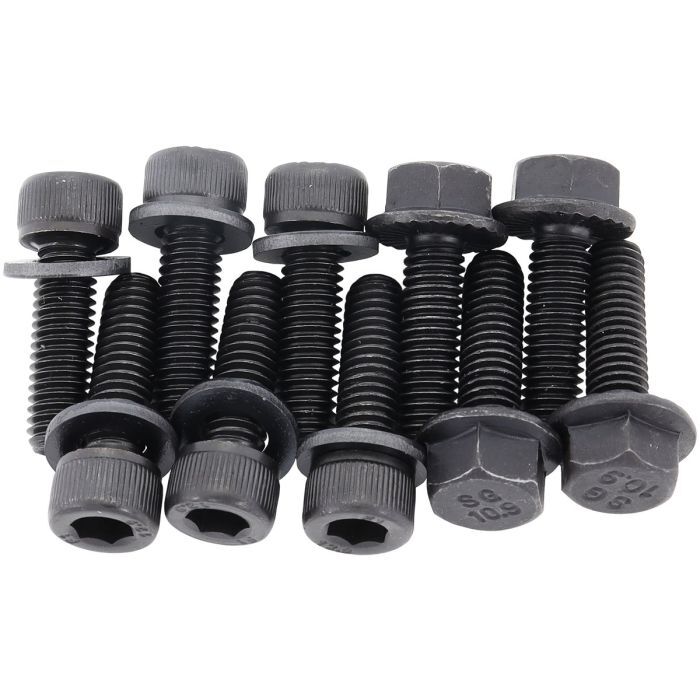 Aeroflow AF82-2054 For Nissan SR20 Oil Pan Stud Kit M6 Steel Studs and Nuts, (pack of 10)