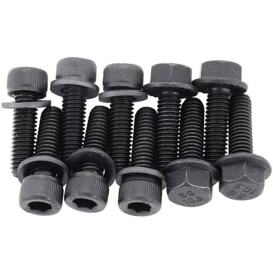 Aeroflow AF82-2054 For Nissan SR20 Oil Pan Stud Kit M6 Steel Studs and Nuts, (pack of 10)