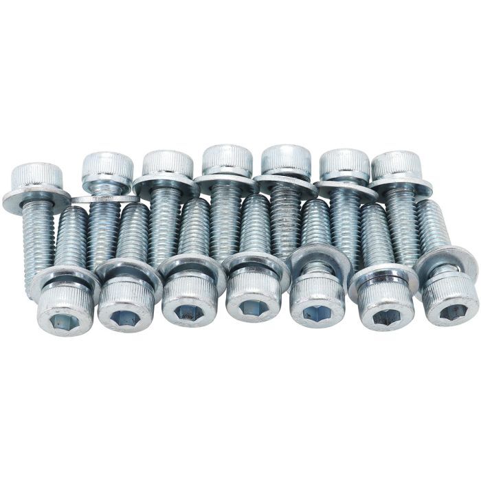 Aeroflow AF82-2071 GM 4L60 Transmission Oil Pan Bolt Kit M6 Steel Bolts, (pack of 16)