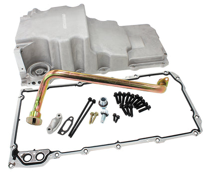 Aeroflow AF82-2300 GM LS Conversion Oil Pan - Extra Clearance (Cast Aluminium, Rear Sump, 5.85 Litre)