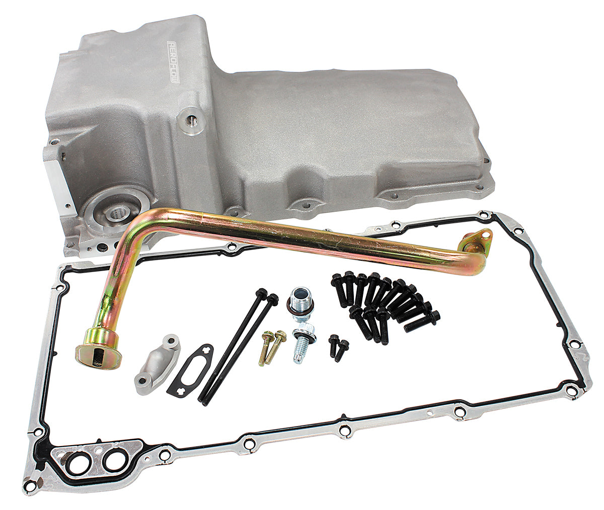 Aeroflow AF82-2301 GM LS Conversion Oil Pan (Cast Aluminium, Rear Sump, 5.85 Litre)