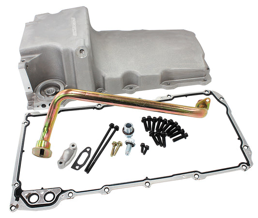 Aeroflow AF82-2301 GM LS Conversion Oil Pan (Cast Aluminium, Rear Sump, 5.85 Litre)