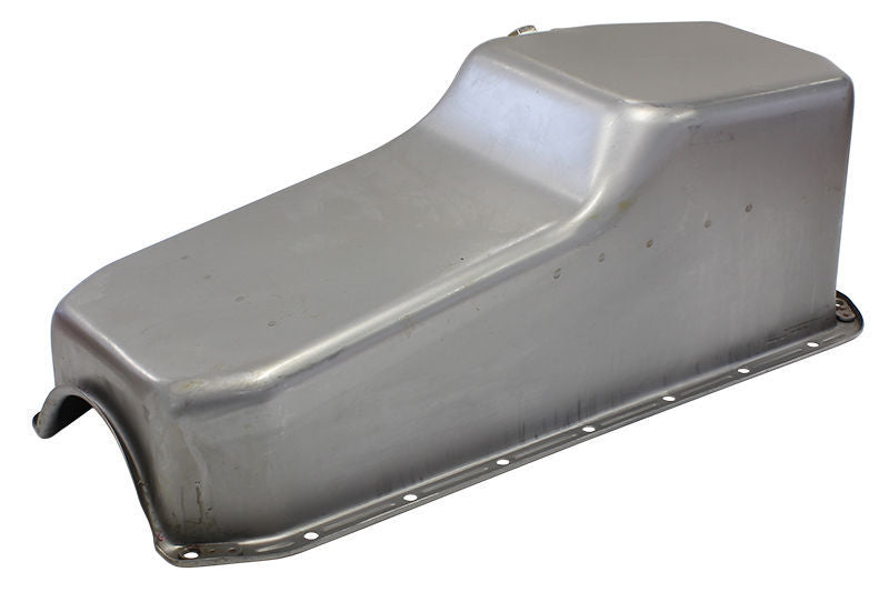 Aeroflow AF82-9005 Steel Stock Oil Pan SBC Raw Lh/Side Dipstick Rear Sump