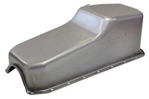Aeroflow AF82-9005 Steel Stock Oil Pan SBC Raw Lh/Side Dipstick Rear Sump