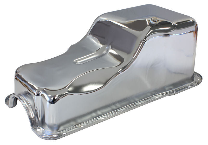 Aeroflow AF82-9078C Stock Oil Pan Ford 289-302W Front Sump Chrome