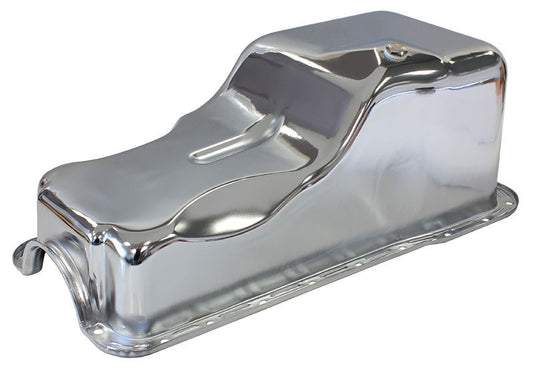 Aeroflow AF82-9078C Stock Oil Pan Ford 289-302W Front Sump Chrome