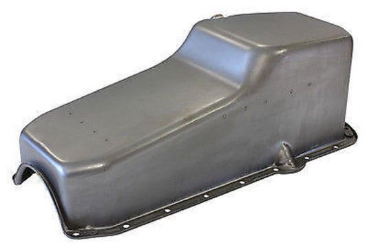Aeroflow AF82-9092 Steel Stock Oil Pan SBC Raw Rh/Side Dipstick Rear Sump