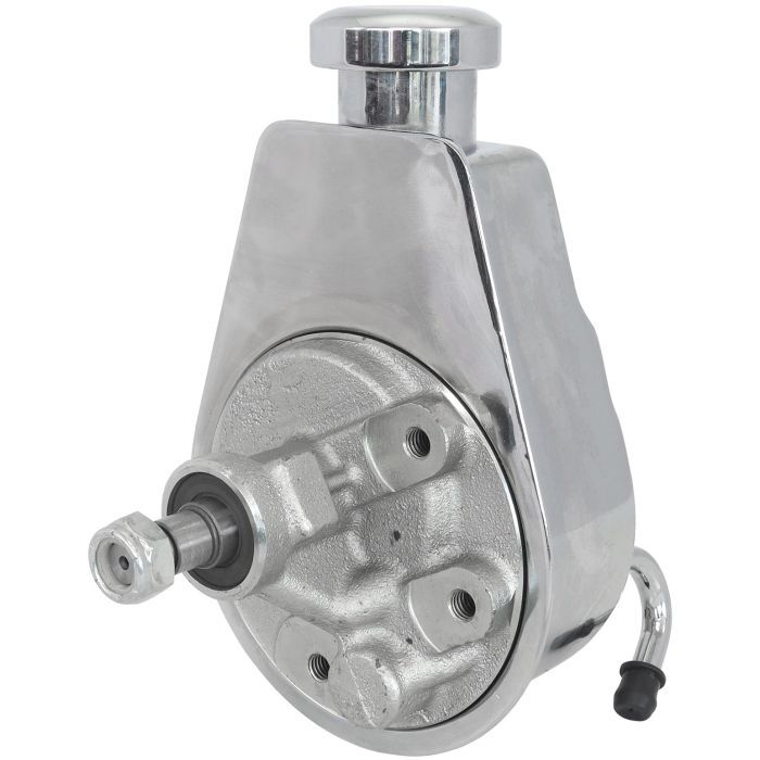 Aeroflow Performance Products AF83-1000 Power Steering Pump - Chrome Finish GM Saginaw Pump with No Pulley