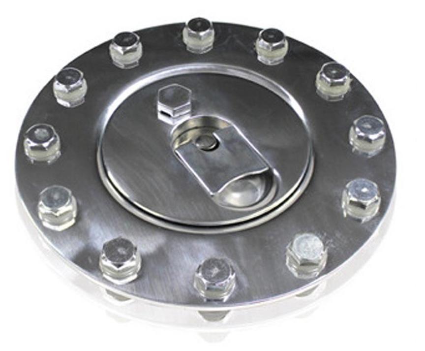 Aeroflow Performance Products AF85-2000 Billet Aluminium Fuel Cap Polished-Gasket-Bolts