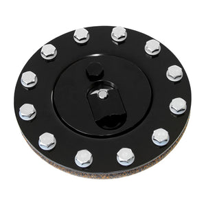 Aeroflow AF85-2000BLK Black Aluminium Fuel Cap *Anodised Black*-Gasket-Bolts