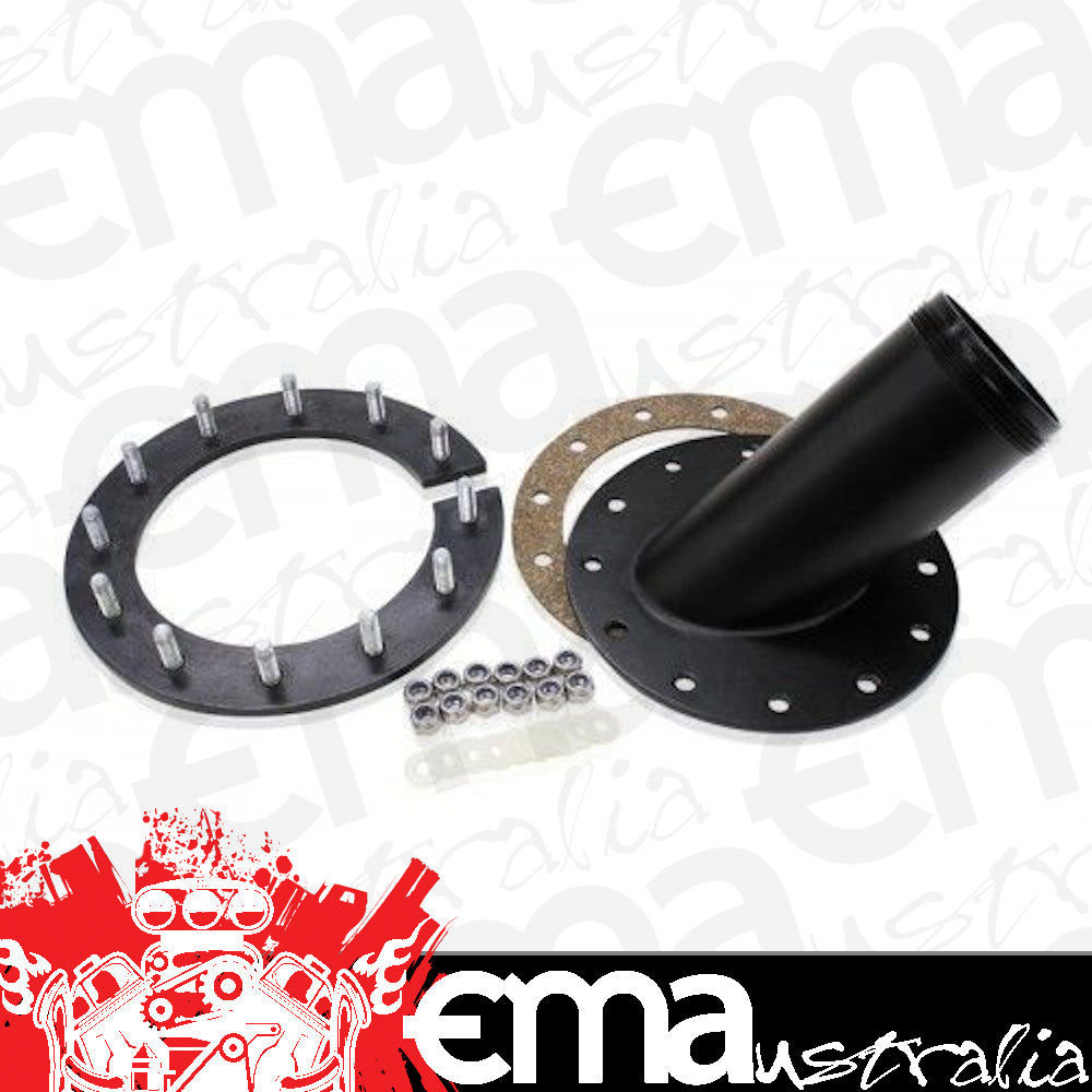 Aeroflow AF85-3000BLK 45 Deg 2-1/2" x 5" Remote Fuelcell Filler Neck