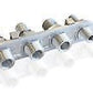 Aeroflow AF88-2005 Billet A/C Bulkhead 4 Port Inline 3x-10 1x-6 Barb Rear