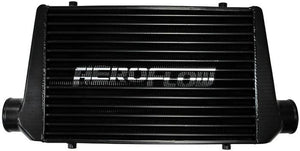 Aeroflow AF90-1000BLK 600 x 300 x 76mm 3" In/Out Aluminium Intercooler Black