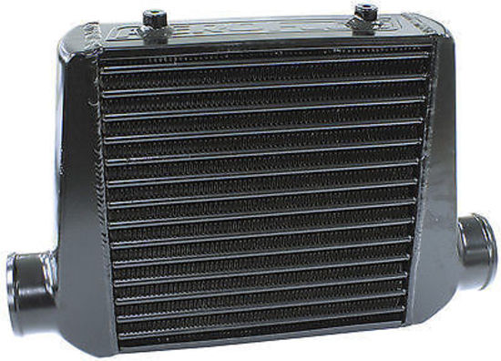 Aeroflow AF90-1002BLK 280 x 300 x 76mm 3" In/Out Aluminium Intercooler Black