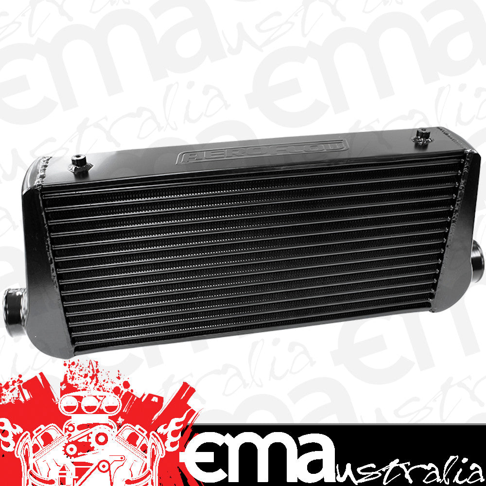 Aeroflow AF90-1004BLK 600 x 300 x 100mm 3" In/Out Aluminium Intercooler Black