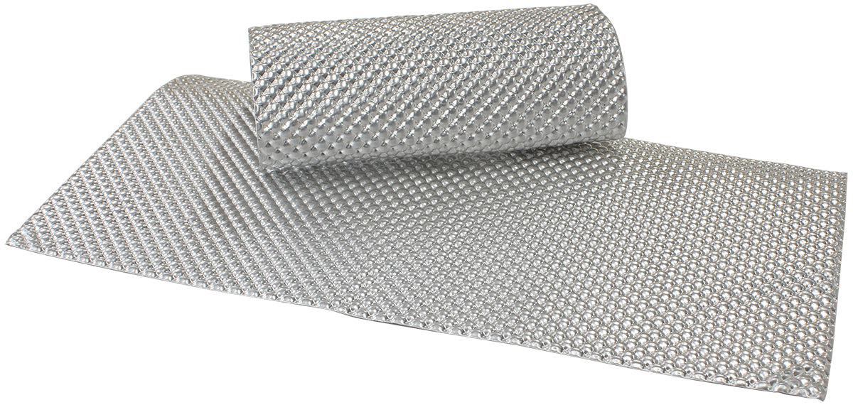 Aeroflow AF91-4580 12" X 12" ALUMINIUM EMBOSSED HEAT SHIELD CUT OR FOLD SILVER