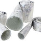 Aeroflow AF91-5002 Aluminised Sleeve 1-1/8-1-1/2"Silver Finish 1M / 3Ft