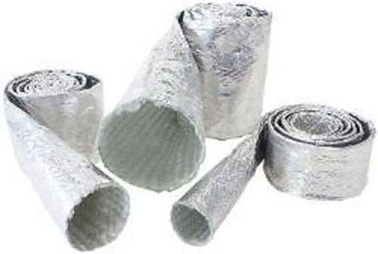 Aeroflow AF91-5004 Aluminised Sleeve 2-1/8-2-1/2"Silver Finish 1M / 3Ft