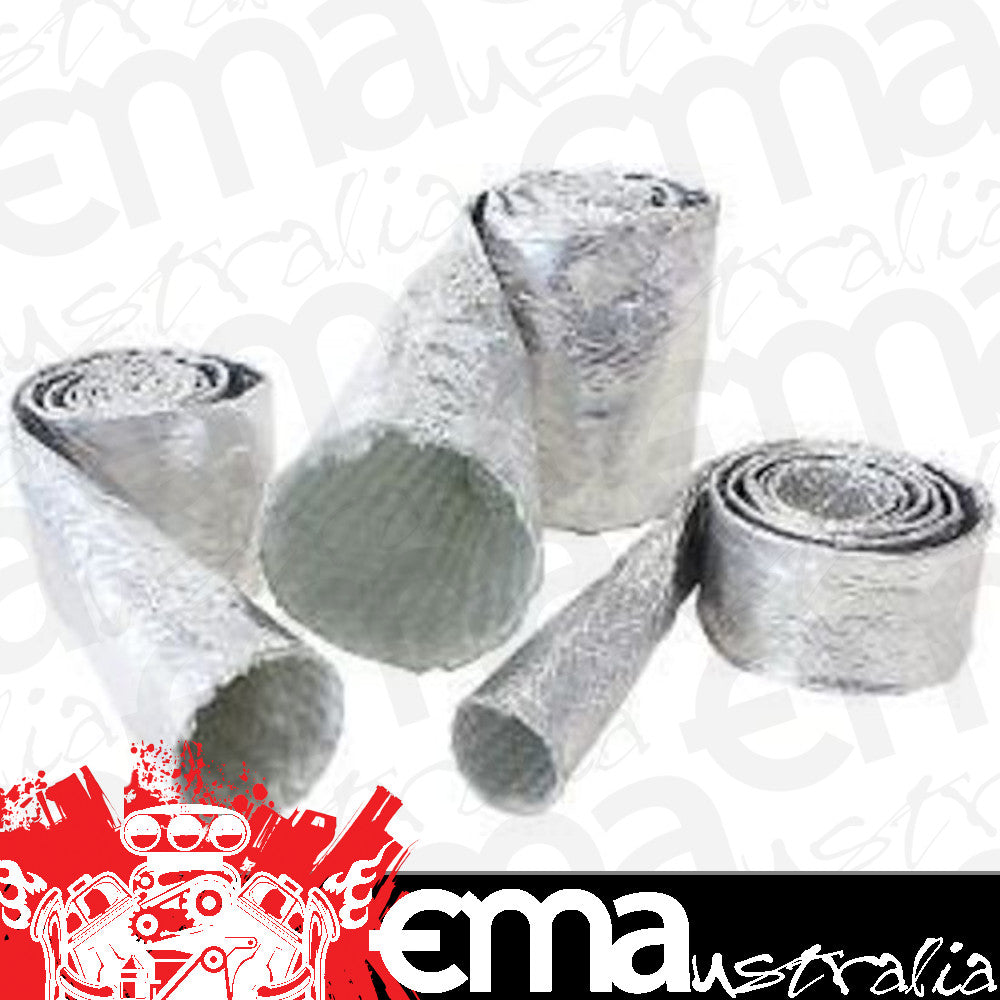 Aeroflow AF91-5012 Aluminised Sleeve 1-1/8-1-1/2"Silver Finish 3.7M / 12Ft