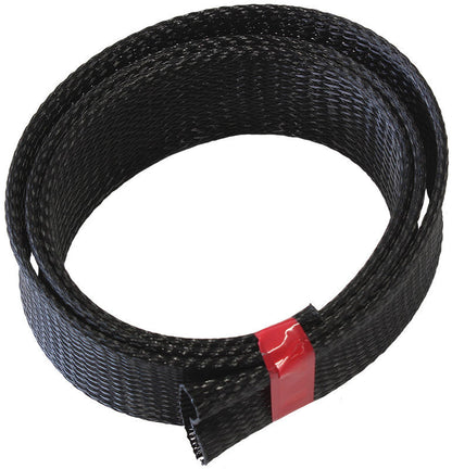 Aeroflow Performance Products AF91-7553 1-1/2" 7.6M Heat Flex Braid Black Tight Weave High Coverag