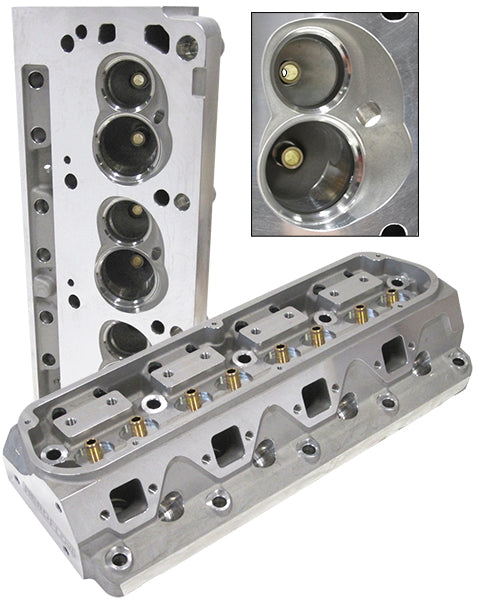 Aeroflow AF95-0302 SBF 173CC Aluminium Heads Bare60CC Chambers 2.02"/1.60"