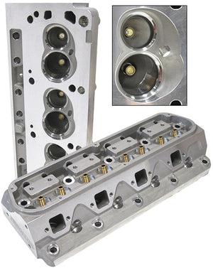 Aeroflow AF95-0302 SBF 173CC Aluminium Heads Bare60CC Chambers 2.02"/1.60"
