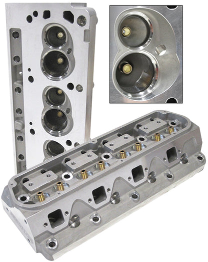 Aeroflow AF95-0302 SBF 173CC Aluminium Heads Bare60CC Chambers 2.02"/1.60"