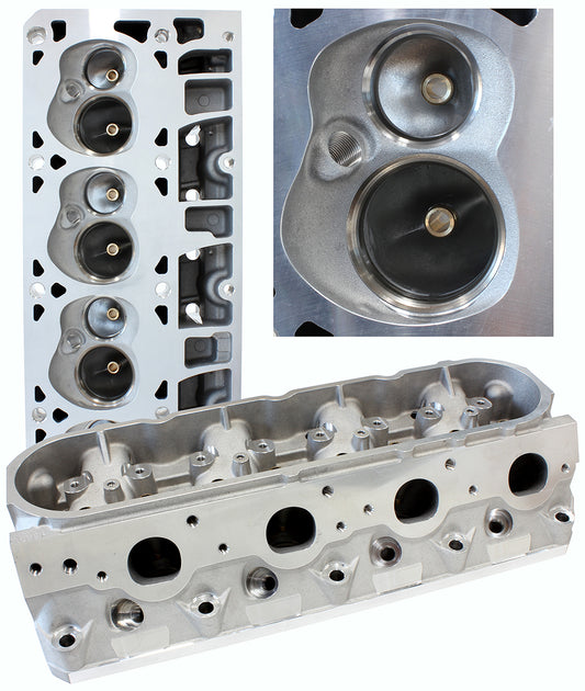 Bare 'As Cast' 276cc Aluminium Cylinder Heads with 70cc Chamber (Pair) (Suit GM LS 4-Bolt Blocks)