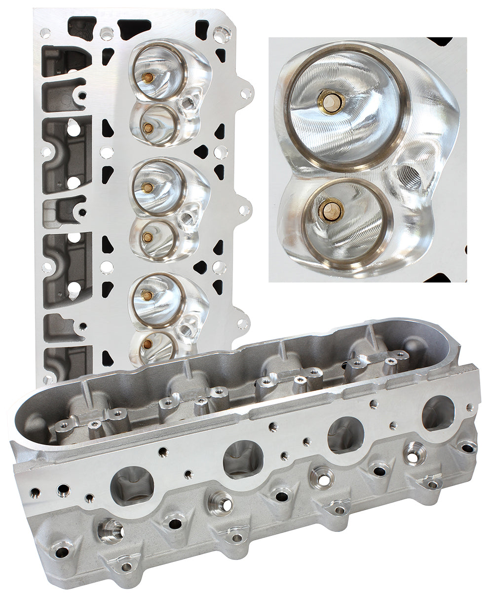 Aeroflow AF95-0416 GM LS 276CC Cnc Alumin Heads Bare 70CC 2.165"/1.60" Valve