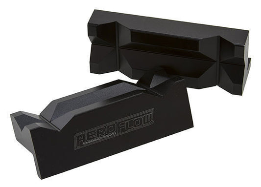 Aeroflow AF98-2001 Billet Vice Soft Jaws Alloy Black Magnetic Back -6 to -10