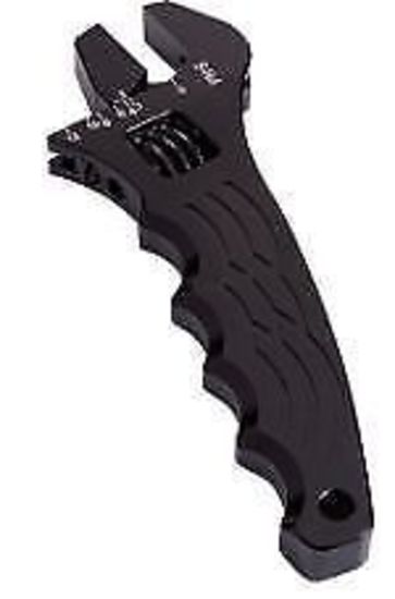 Aeroflow AF98-2003BLK Adjustable Wrench Grip Spannerblack -3AN to -12An
