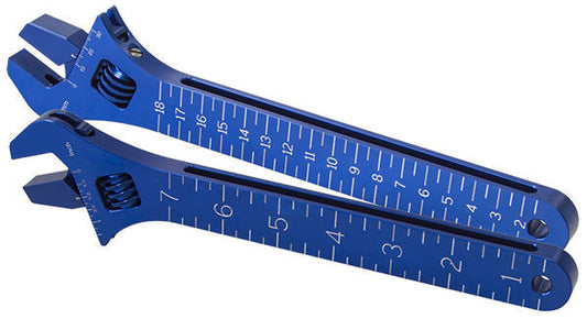 Aeroflow AF98-2038 Adjustable Spanner Wheelie Blue Large For Up to -12 B-Nut