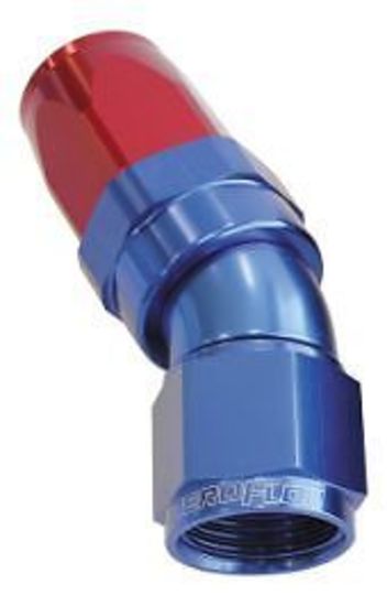 Aeroflow AF197-10 30 Deg Hose End -10AN Blue Full Flow Taper Style