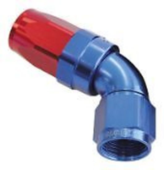 Aeroflow AF198-04 60 Deg Hose End -04AN Blue Full Flow Taper Style